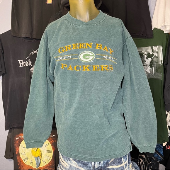 Vintage Faded 1996 NFL Green Bay Packers Embroidered Sweatshirt Size Small
